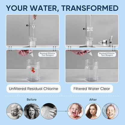 Cobbe Filtered Shower Head, 7 Modes High Pressure Shower Heads - 16 Stage Shower Head Filter for Hard Water for Remove Chlorine and Harmful Substances (Luxury Polished Chrome, 6 Inch Square)