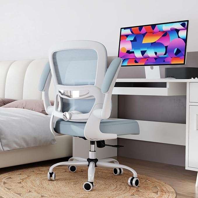 TRALT Office Chair - Ergonomic Desk Chair with Adjustable Lumbar Support, Mesh Computer Chair, Executive Chairs for Home Office Comfortable Lumbar Support (Navy Blue)