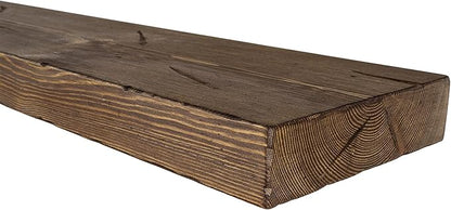 Floating Shelves 60 inch Long 8 "deep Set of 2, Heavy Duty Wood Wall Mounted Shelves for Bathroom Living Room Kitchen,Book Shelves with Thickened Hidden Bracket-Distressed Walnut