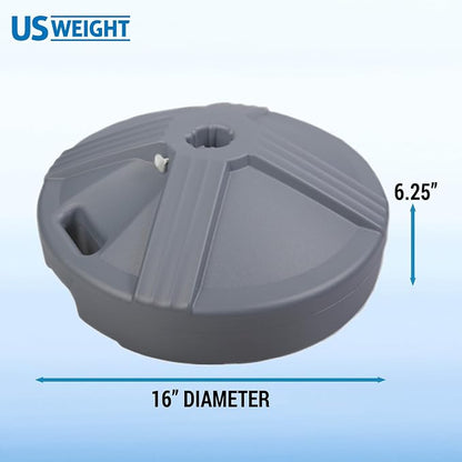 US Weight Durable 50 Pound Fillable Umbrella Base Designed to be Used with a Patio Table