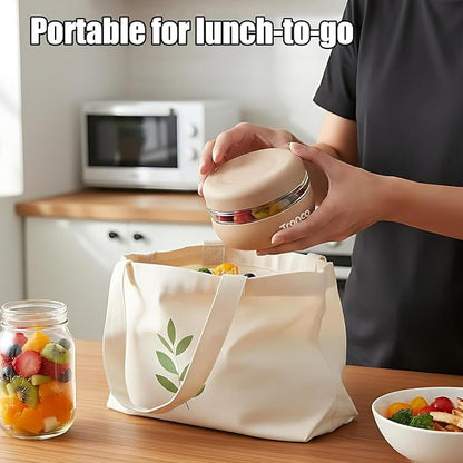 Tronco 32 oz Glass Food Storage & Lunch Bowl Containers with Airtight Lids | Leakproof Meal Prep Container with Silicone Sleeve, Microwave & Dishwasher Safe, Soup & Stew, Office Lunch, BPA-Free, 2 Pack