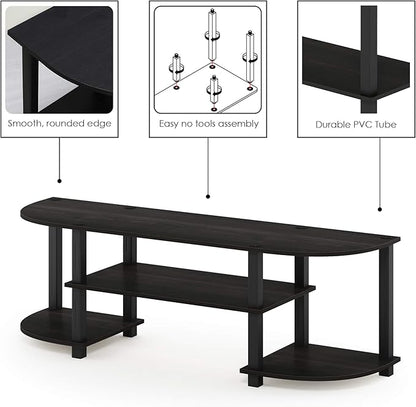 Furinno Turn-S-Tube Wide TV Entertainment Center, Espresso/Black