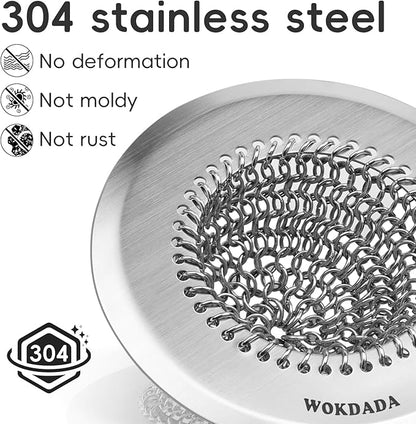 Revolutionary Kitchen Sink Drain Strainer & Sink Stopper/Patented Reversible Kitchen Sink Strainer, Anti-Clogging Sink Strainer Basket, Handmade Kitchen Gadgets, 304 Stainless Steel & Rust-Proof