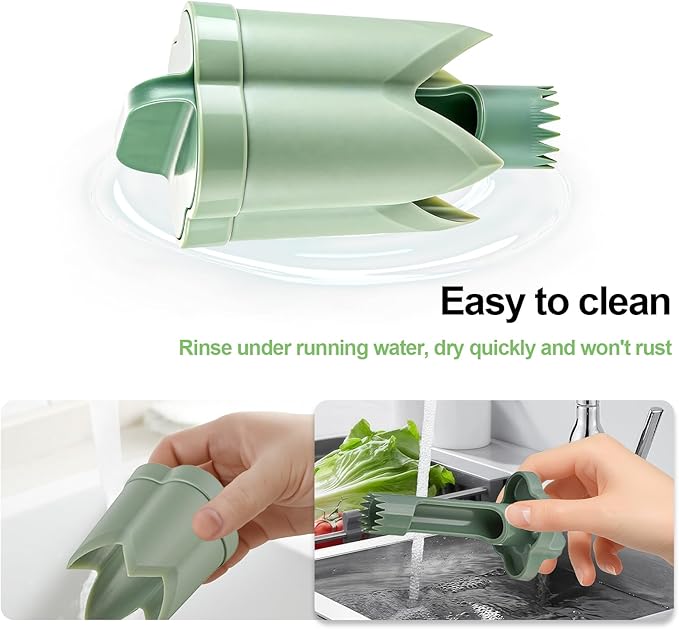 2PCS Pepper Corer,Chili Seed Remover Tool,Durable ABS Kitchen Gadget for Bell & Chili Peppers, 2-in-1 Design, Easy Twist Use, Ideal for Home Cooking, Camping(Green)