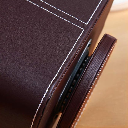 PUSU Remote Control Holder PU Leather 360 Degrees Rotatable Desktop Supply Organizer Storage Box for Controllers Media Stationery Nightstand TV Caddy E-reader iPad Phone Pen/Pencil Cosmetic(Brown)