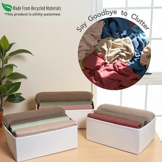 7 Pcs PLIIO Large Filers, Foldable Clothes Organizer, Space-Saving Closet and Suitcase solution, Wrinkle-Free Storage Solution for Home and Travel, Wardrobe Organizer and Clothes Folder
