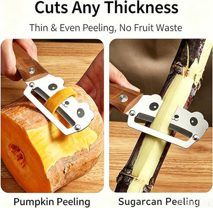 Cute Panda Vegetable Peeler, Sharp Stainless Steel Fruit Peeler with Ergonomic PP Handle, Potato Peeler for Apple, Carrot, Cucumber, Funny Kitchen Gadget for Home Cooking