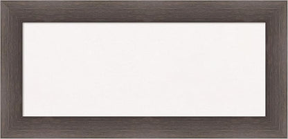 Amanti Art White Cork Board for Wall, 17x35 Vision Board with Brown Wood Frame, Medium Corkboard Office Decor for Home Organization, Country Rustic Corkboard Pinboard to Display Items for Home