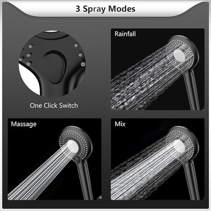 FEELSO Filtered Shower Head with Handheld, High Pressure 3 Spray Mode Showerhead with 60" Hose, Bracket and 15 Stage Water Softener Filters for Hard Water Remove Chlorine and Harmful Substance
