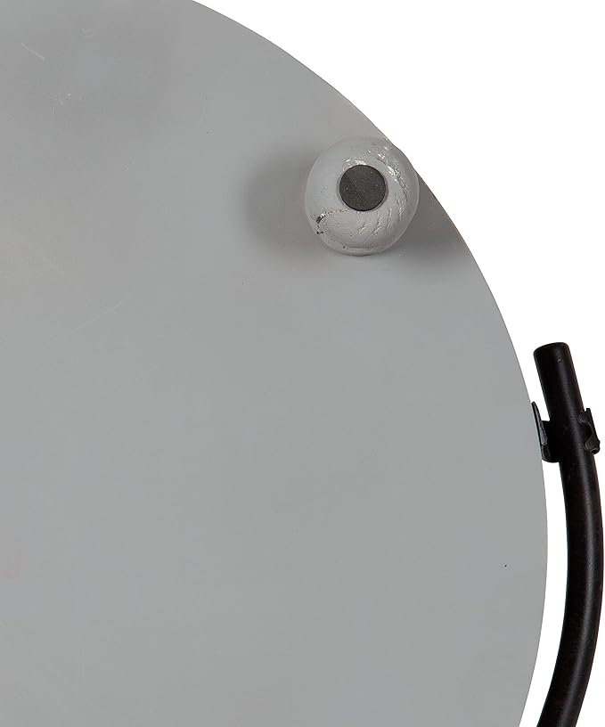 Kate and Laurel Bruillet Farmhouse Round Tray, 15 inch Diameter, Rustic Gray, Wooden Tray for Coffee Table