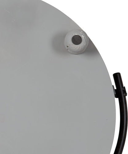 Kate and Laurel Bruillet Farmhouse Round Tray, 15 inch Diameter, Rustic Gray, Wooden Tray for Coffee Table