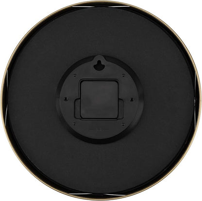Foxtop Modern Wall Clock 12 Inch Silent Non-Ticking Battery Operated Round Quartz Gold Wall Clock for Living Room Bedroom Kitchen Office Classroom Decor (Dark Blue Dial)