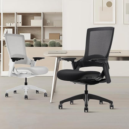 CLATINA Office Chair Swivel Executive Chair, Adjustable Ergonomic Computer Chair with 3D Armrest and Lumbar Support, Mesh Backrest Task Chair for Home Office Conference Room, Studio, 2 Pack