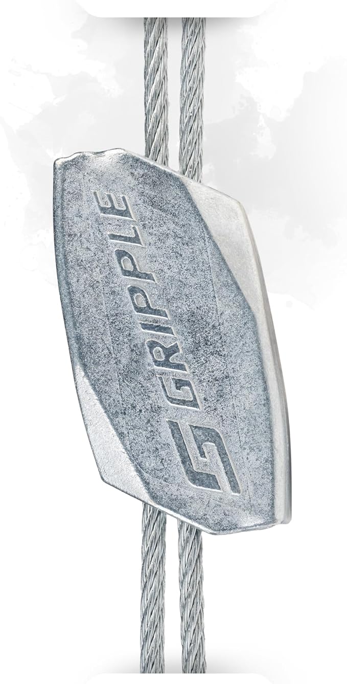 Gripple - No. 2 Standard Loop Hangers | Standard Hanger Cable | Hanger with Fastener for Fast Suspension | 100 lbs Safe Working Load | Sold in Packs of 10 | 15 Ft Rope