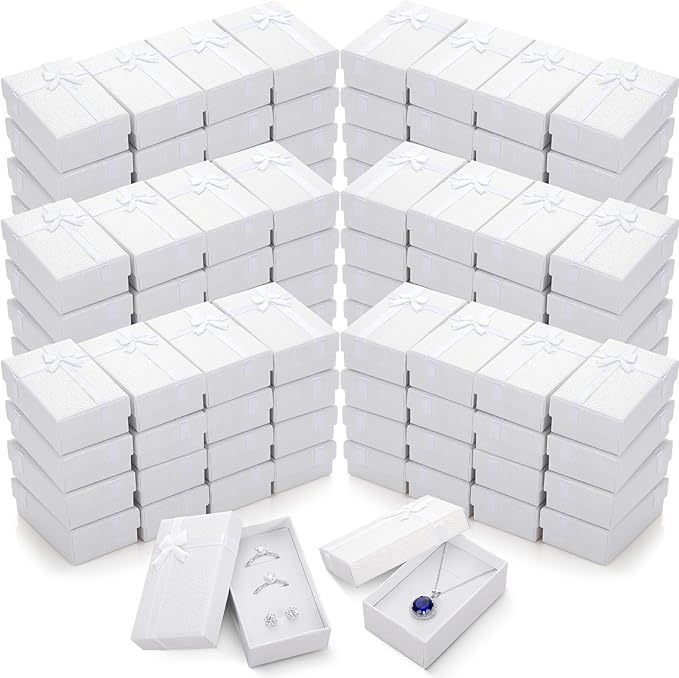 Ecally Small Cardboard Jewelry Gift Boxes 2 x 3.1 x 1.1 Inches Earring Boxes for Jewelry Gift Rings Earring Necklaces