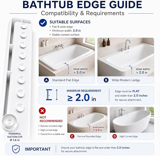 Bathtub Splash Guard for Tub Kids, Silicone Bath Toy Holder & Tub Side Tray with Suction Cups, Bath Tub Shelf for Kids, Bathtub Toy Storage, Green