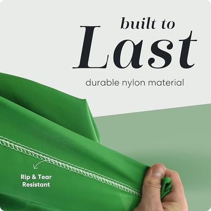 Nylon XL Laundry Bag - Locking Drawstring Closure, Machine Washable, These Large Bags Will Fit a Laundry Basket and Strong Enough to Carry up to Two Loads of Clothes (Green | 30" x 40")
