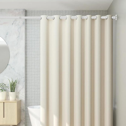 CorkLatta White Shower Curtain Rod 31 to 68 Inch,1 Inch Diameter Adjustable Spring Tension Stainless Steel Telescoping Rod,Easy Install,No Rust
