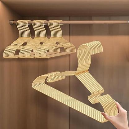 VWV Gold Aluminum Hanger, 30 Pack Baby Hanger，12.6 Inch Children Baby Hanger, Sturdy Metal Children Clothes Hanger for Wardrobe, Space-Saving Toddler Hanger