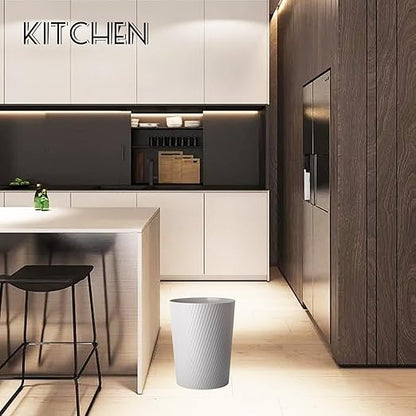 UUJOLY Small Trash Can Wastebasket Garbage Can Container Bins for Bathrooms, Laundry Room, Kitchens, Offices, Kids Rooms, Dorms (Grey, 2 Pack)