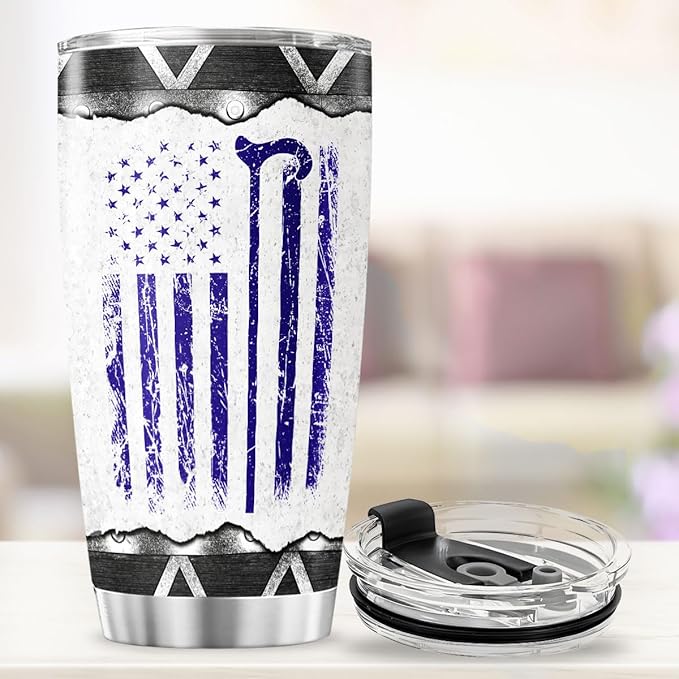 Old Lives Matter Funny 20oz Stainless Steel Tumbler, Vintage USA Patriotic Gift for Grandpa, Dad, Retired Men, Humorous Coffee Travel Mug for Birthday, Retirement, Father's Day
