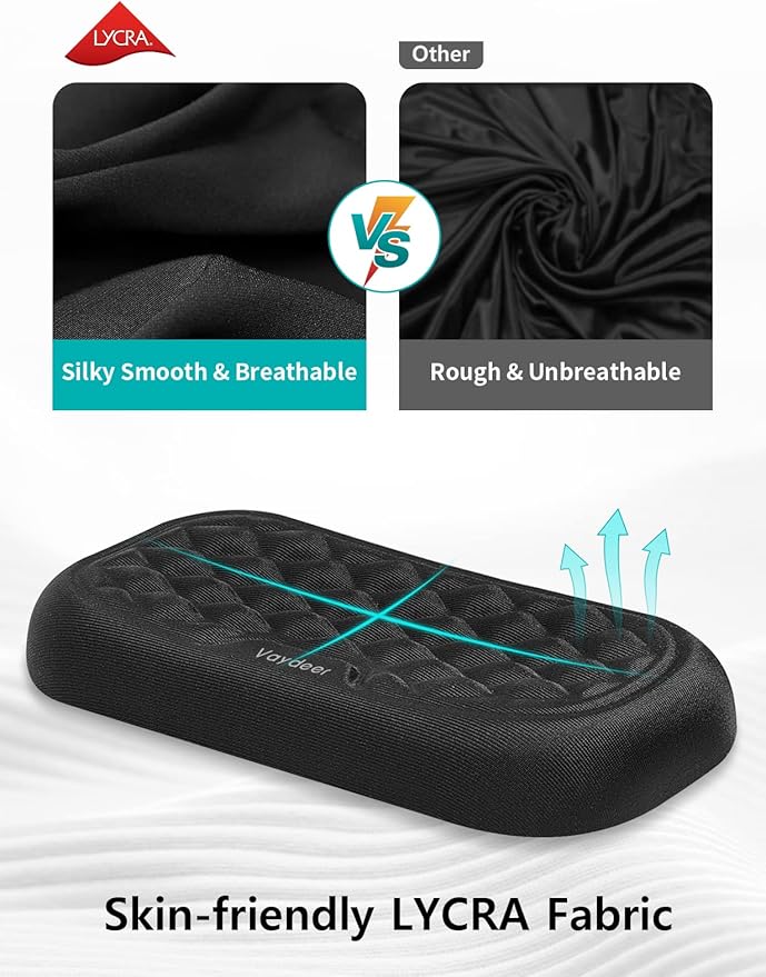 Vaydeer Wrist Rest for Keyboard and Mouse, Computer Ergonomic Wrist Support Pad Set, Soft Memory Foam Arm Cushion for Desk, Palm Hand Office Gaming Laptop Typing-Medium