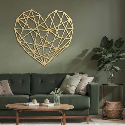 SIGNLEADER Metal Wall Art Decor Eternal Diamond Modern Abstract Wall Sculpture Hangings Home Decoration for Living Room, Bedroom, Bathroom, Kitchen, Outdoor - 12" Gold