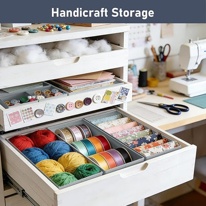 DIMJ Drawer Organizer Clothes - 20 Pack Closet Drawer Organizer Bins for Baby Clothes Storage, Fabric Dresser Organizer for Nursery Bedroom, Foldable Small Drawer Dividers for Underwear Socks
