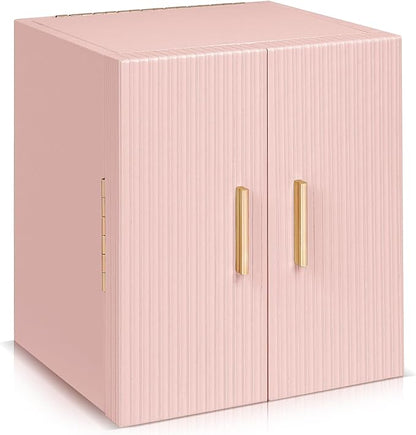 Dajasan Jewelry Box for Girls Women, 4-Tier Large Jewelry Organizer Box, Jewelry Storage Organizer, Jewelry Gift Box for Christmas, Valentine's Day, Birthday, Mother's Day (Pink)