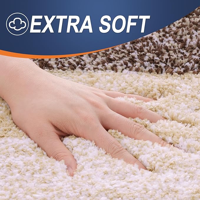 OLANLY Large Bathroom Rugs Mat 40x24, Extra Soft Absorbent Microfiber Bath Rugs, Rubber Backing, Quick Dry, Machine Washable Bath Mats for Bathroom Floor, Tub and Shower, Home Decor Accessories, Brown