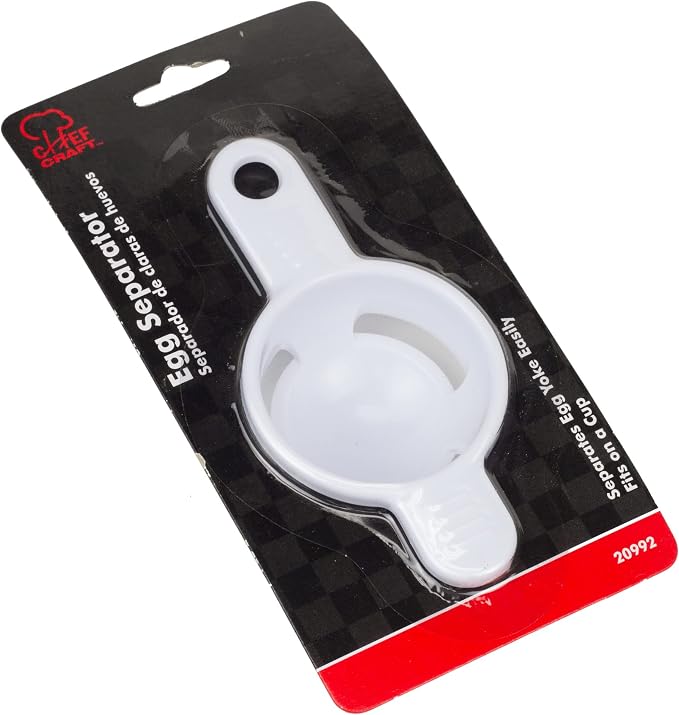 Chef Craft Basic Plastic Egg Separator, 5 inches in length, White