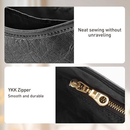 Doxo Purse Organizer Insert Compatible with Longchamp Xtra Hobo M Bag, Extra Lightweight Waterproof Bag Organizer with YKK Zip（Black, Hobo）