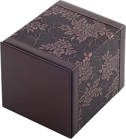 Antique Leather Square Tissue Box Cover/Holder,RHCSZ Table Napkin Case Dispenser,Facial Tissues Organizer with Magnetic Bottom for Home Office,Tissues Cube Box (Retro)