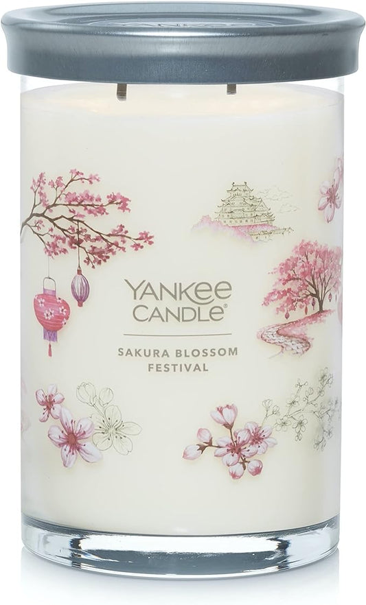 Yankee Candle Sakura Blossom Festival Scented Signature 20oz Large Tumbler 2-Wick Candle Over 60 Hours of Burn Time