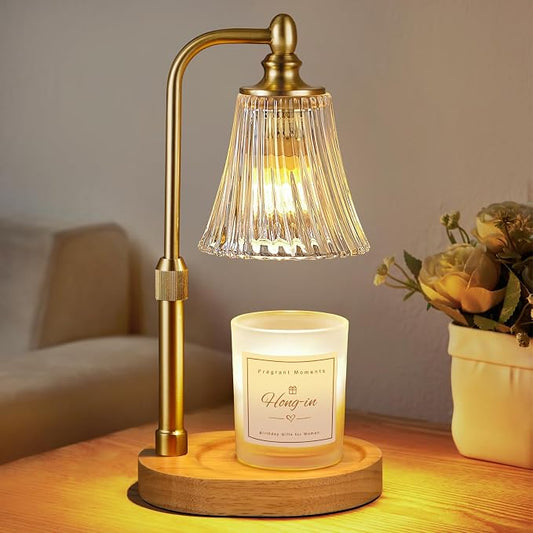 Candle Warmer Lamp with Timer Dimmable,Birthday Gifts for Women Mom Sister,Adjustable Height Wax Melt Warmer for Jar Candles,House Warming Gifts New Home,Ideal for Office,Dorm,Bedroom Home Decor