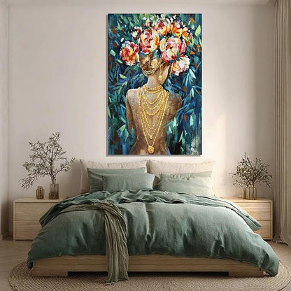 ZENPEE Gold Picture Wall Decoration, Black Tree of Life Wall Decoration, Large Wall Art for Living Room, Suitable for Office or Bedroom, 32" x 48"