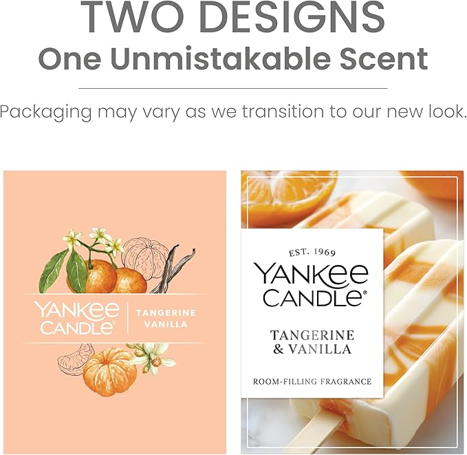 Yankee Candle Large Tumbler Scented Candle with up to 80 Hour Burn Time, Premium Plant Wax Blend for Consistent Burn, 20 oz Tumbler Candle with Room Filling Fragrance, Tangerine & Vanilla