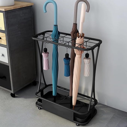 GeLive Umbrella Holder Entryway Umbrella Display Stand Rack Umbrella Container Cane Rack Walking Stick Stand Golf Club Organizer Metal Home Office Patio Decor Indoor Outdoor Stored 31 Umbrellas