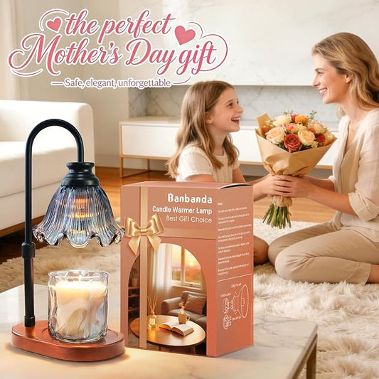 Candle Warmer Lamp with Timer, Christmas Decorations Indoor, Birthday Gifts for Women Mom, Warming Gifts for Office, Dorm, Apartment & New Home Decor