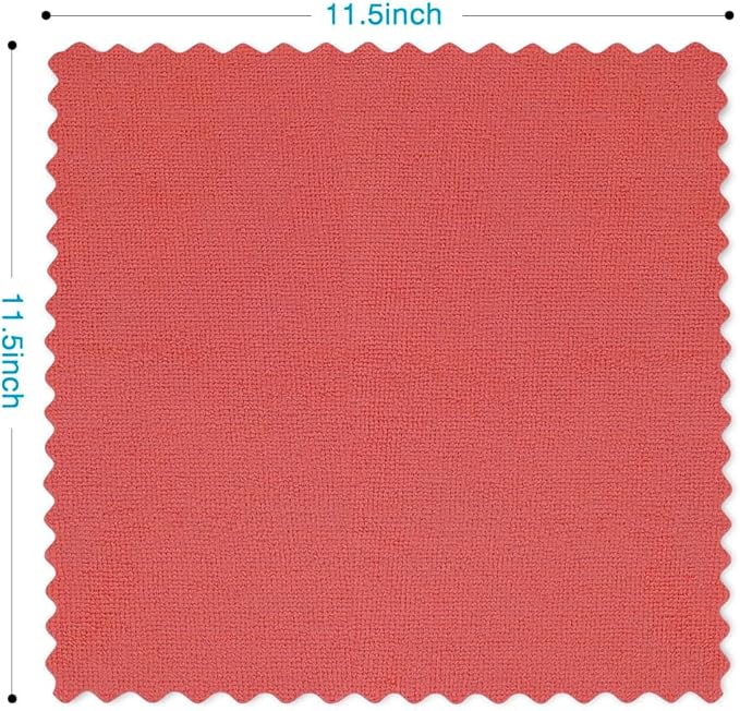 Orighty Microfiber Cleaning Cloth, 800 Pack Highly Absorbent Cleaning Rags, Household Cleaning Supplies, Reusable Microfiber Towels Lint Free Cloths for House, Kitchen, Car Care, 12x11 inch, Red