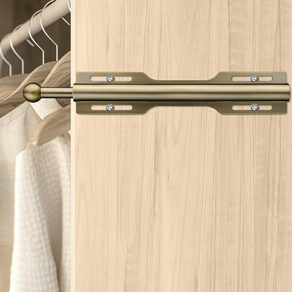 12" Valet Rod for Closet Pull Out (2 Pack, Antique Brass)