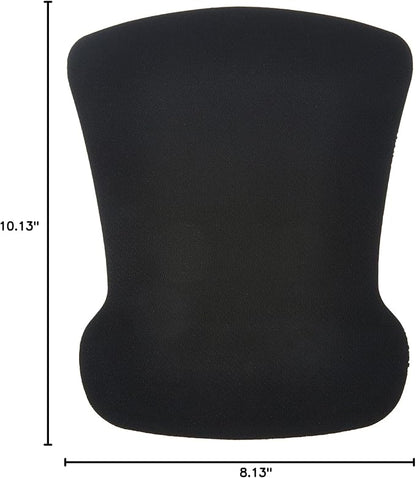 Amazon Basics Ergonomic Mouse Pad with Wrist Support for Pain Relief, Gel-Filled Cushion, Non-Slip Rubber Grip Base, 10.1 x 8.1 Inches, Black, 20-Pack