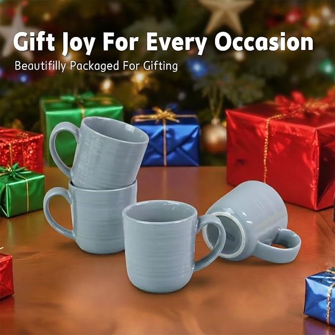 Ceramic Coffee Mugs Set of 4, 12 Ounces Ceramic coffee mug,heavy mug with Comfortable Handles,Dishwasher & Microwave Safe，coffe mug Sets 4 Beautiful Colors, tea mug for Coffee, Tea. (GARY)