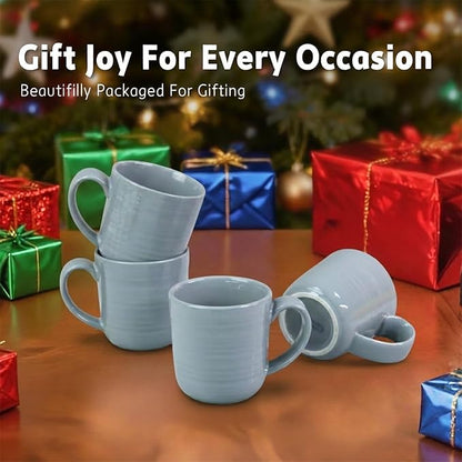 Ceramic Coffee Mugs Set of 4, 12 Ounces Ceramic coffee mug,heavy mug with Comfortable Handles,Dishwasher & Microwave Safe，coffe mug Sets 4 Beautiful Colors, tea mug for Coffee, Tea. (GARY)