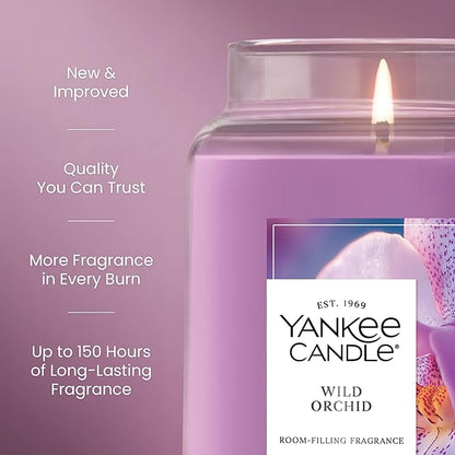 Yankee Candle Wild Orchid Scented Candle, 22oz Large Jar with up to 150 Hour Burn Time, Giftable