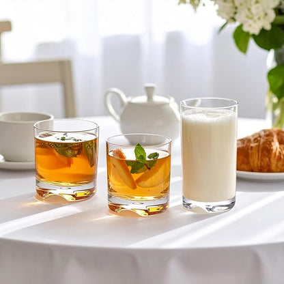 Amazing Abby - Equality - 12-Ounce and 16-Ounce Plastic Tumblers (Set of 8), All-Clear Drinking Glasses, Reusable Cups, BPA-Free, Shatter-Proof, Dishwasher-Safe (Made of Plastic, NOT Glass)