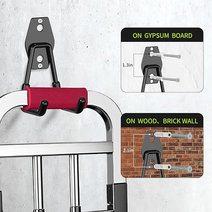 28 Pack Garage Hooks, Heavy Duty Garage Storage Hooks & Hangers Set, Wall Mounted Garage Organization System for Tools, Ladders, Bikes, Hoses, with Anti-Slip Coating Hooks for Garage, Shed, Workshop