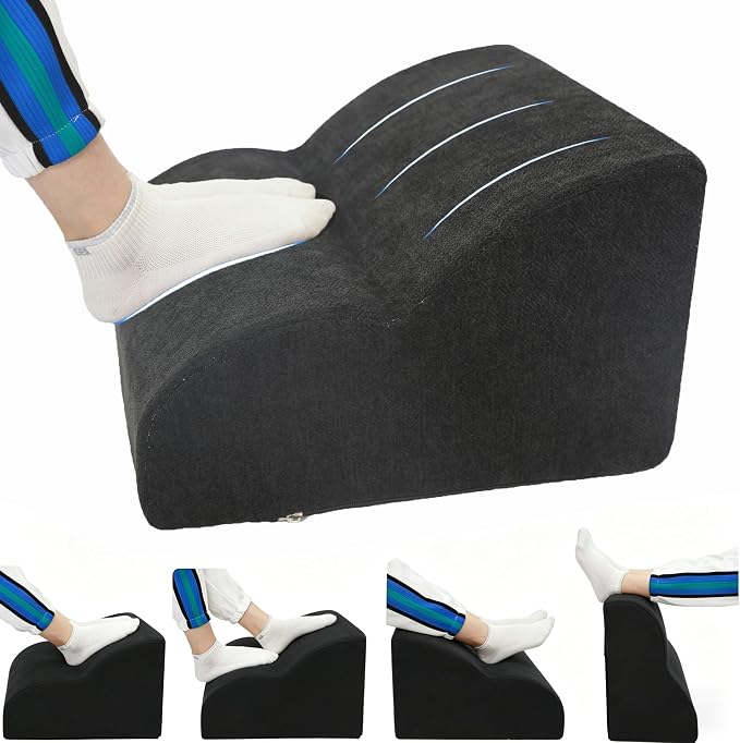 Foot Rest for Under Desk at Work.Multifunctional 3-Tier Foot Stool,with Washable Footrest.for Under Desk,Office Chair Gaming Chair & Sofa,Leg Elevation Pillow,Supports Posture(A-Black)