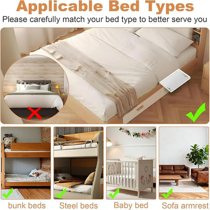 2 Pcs Bedside Shelf for Dorm Bunk Bed, Clip On Nightstand, Bed Side Table Tray Organizer, College Dorm Room Essentials for Girls/Guys, Bedside Tray with Cable Management for Dormitory, Back to School