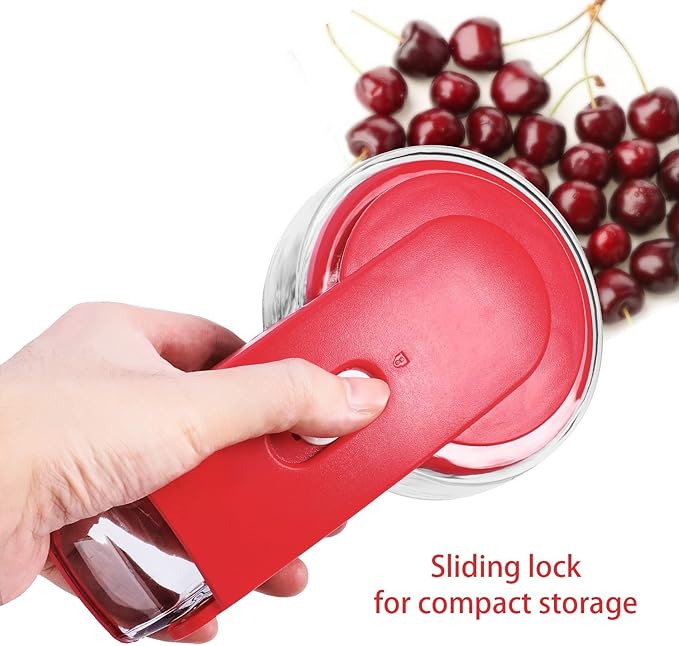 Cherry Pitter – Multi Cherry Corer with Rebound & Lock Design, Pits 6 Cherries at Once, Easy Cherry Jam & Baking Tool, Dishwasher Safe